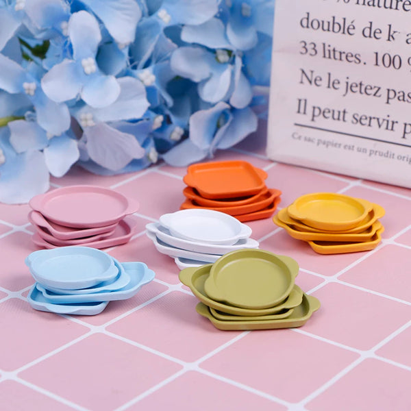 Dollhouse Miniature 4-piece Dish Set / 4-piece Pan Set [More colours]